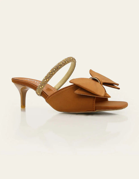 Bellora Tan Low Heels for Women – Essence by Rubina